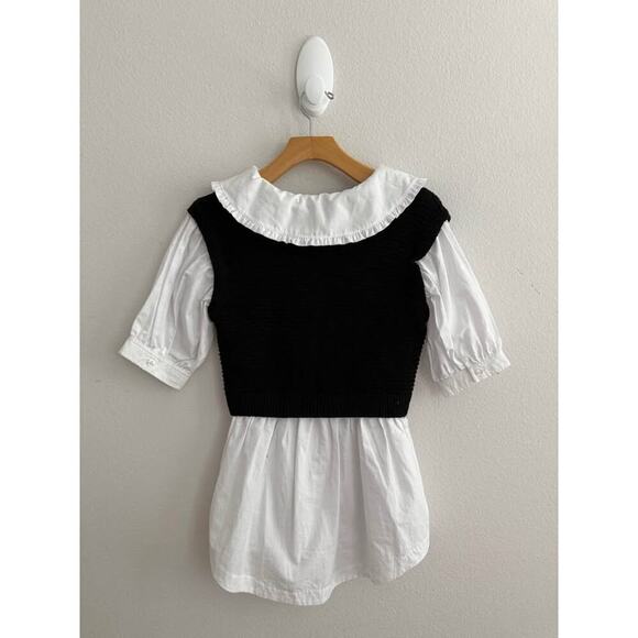 Maeve Anthropologie Peter Pan Collar Twofer‎ Sweater Blouse Sz XS NWT - Picture 5 of 7